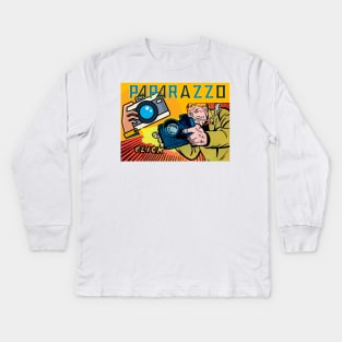 Paparazzo photographer of the stars Kids Long Sleeve T-Shirt